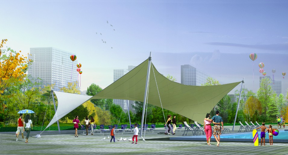 物流园膜结构,建筑出入口膜结构,展览中心膜结构